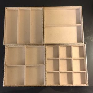 4 Piece Jewelry Tray Set